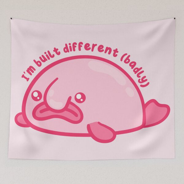 Item preview, I'm built different (badly) blob fish designed and sold by kaybowzie.