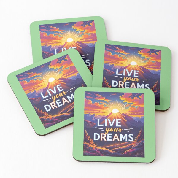 Item preview, Live Your Dreams - Inspirational Typography Design designed and sold by Chillspire.
