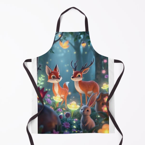Item preview, Whimsical Highly Detailed 3D Rendered Enchanted Forest Scene with Glowing Woodland Animals designed and sold by Jayara [Born To Reign].