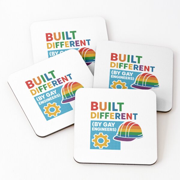 Item preview, BUILT DIFFERENT (By Gay Engineers) – LGBTQ+ STEM Pride Design designed and sold by The Queer Gear Company.