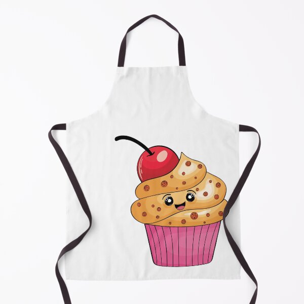 Item preview, Cartoon Cupcake with Cherry - Kawaii Dessert Art designed and sold by VelumkaRose.