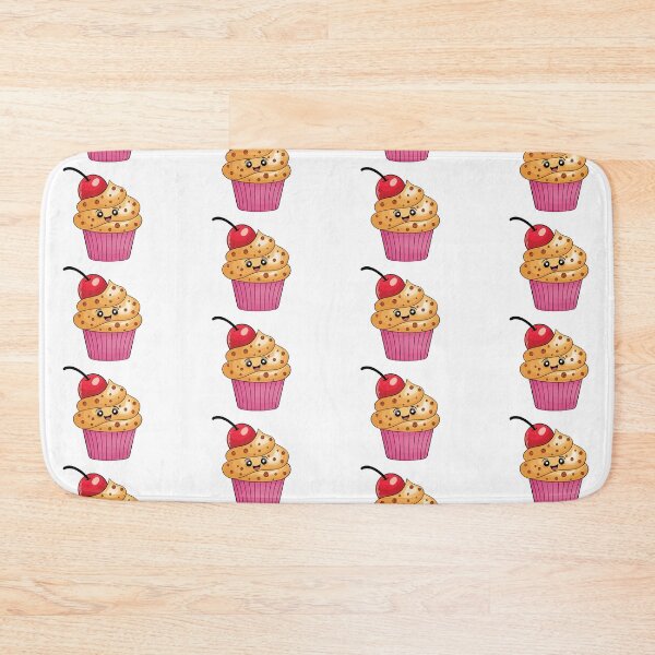 Item preview, Cartoon Cupcake with Cherry - Kawaii Dessert Art designed and sold by VelumkaRose.