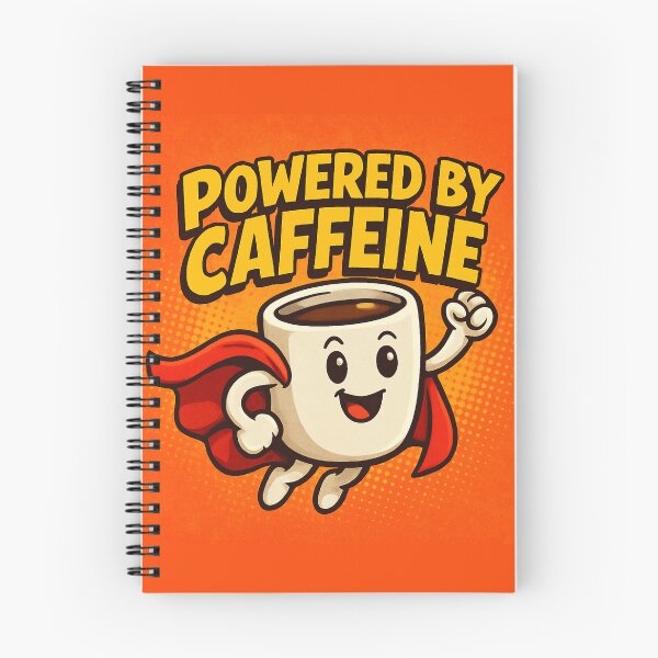Item preview, Powered by Caffeine - Superhero Coffee Lover designed and sold by Amelia Design.