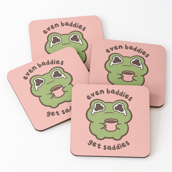 Item preview, even baddies get saddies frog  designed and sold by kaybowzie.