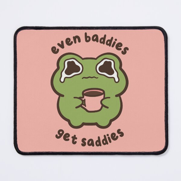 Item preview, even baddies get saddies frog  designed and sold by kaybowzie.