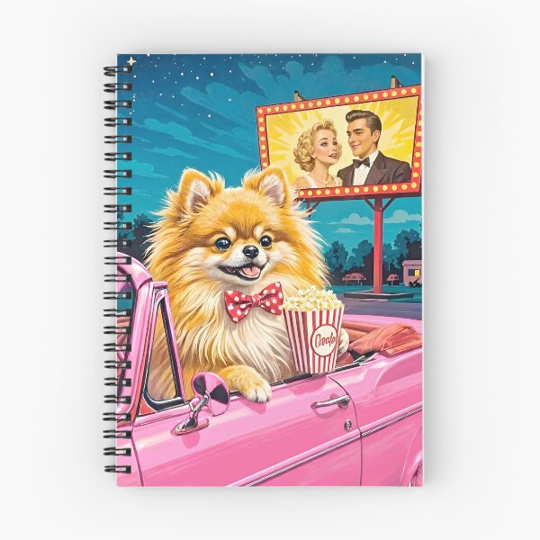 Item preview, Movie Star Moments – Retro Pomeranian at the Drive-In designed and sold by MooLaLa.Store.