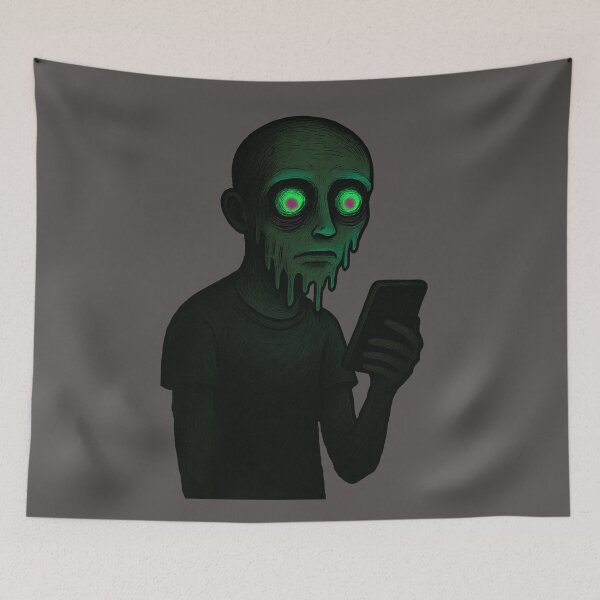 Item preview, Digital Decay – Melting Mind, Screen Rot Horror Art designed and sold by Strange Comforts.