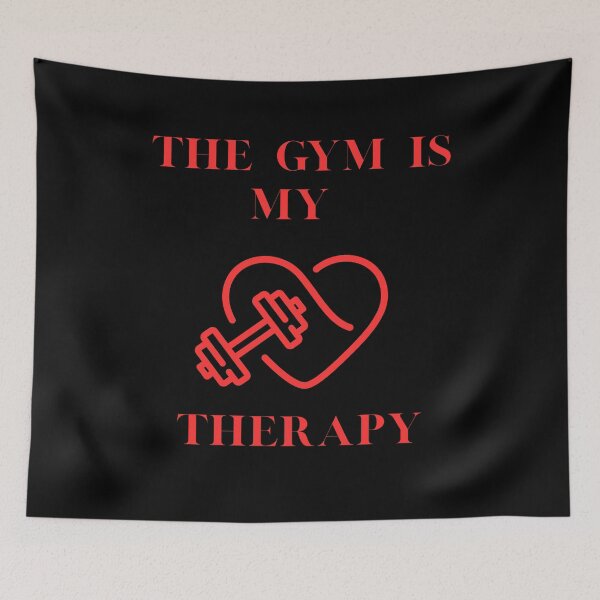 Item preview, The gym is my therapy funny gift for gym lovers designed and sold by Just1MoreRep.