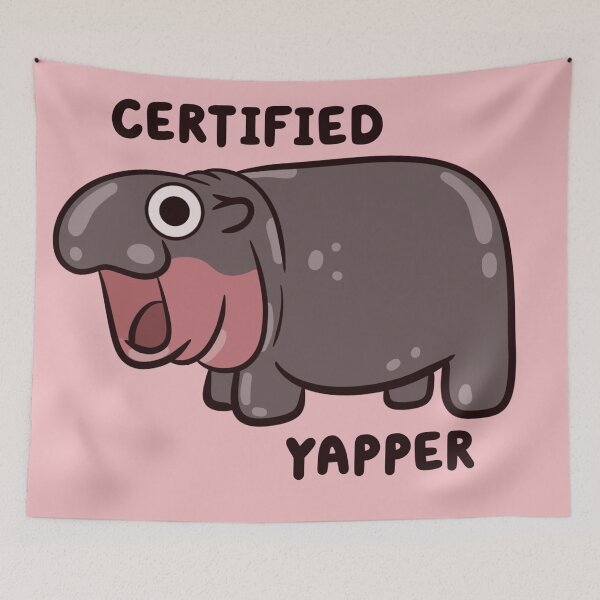 Item preview, certified yapper pygmy hippo designed and sold by kaybowzie.