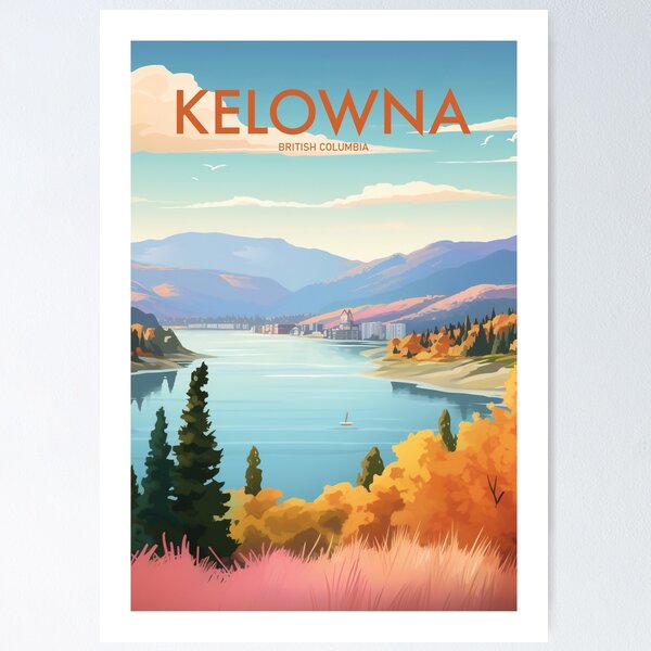 Item preview, KELOWNA TRAVEL ART designed and sold by MarkedArtPrints.