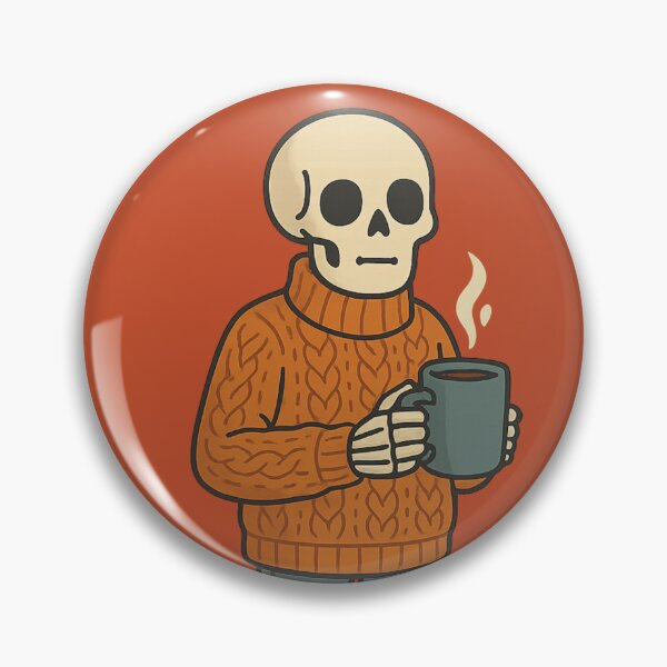 Item preview, Tired Skeleton Doing Its Best – Dark Humor Coffee Design - Rust designed and sold by Strange Comforts.