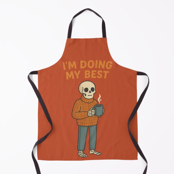 Item preview, Tired Skeleton Doing Its Best – Dark Humor Coffee Design - Rust designed and sold by Strange Comforts.
