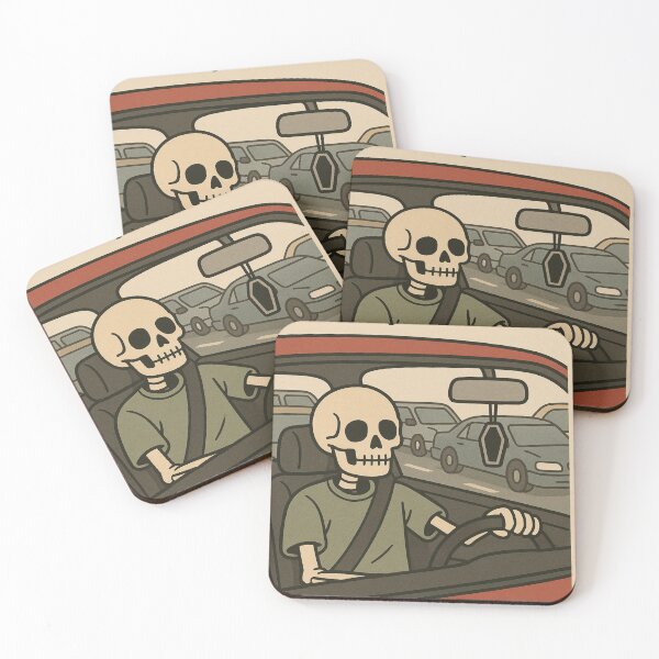 Item preview, Traffic Jam ‘Til Death – Skeleton Commute Club designed and sold by Strange Comforts.