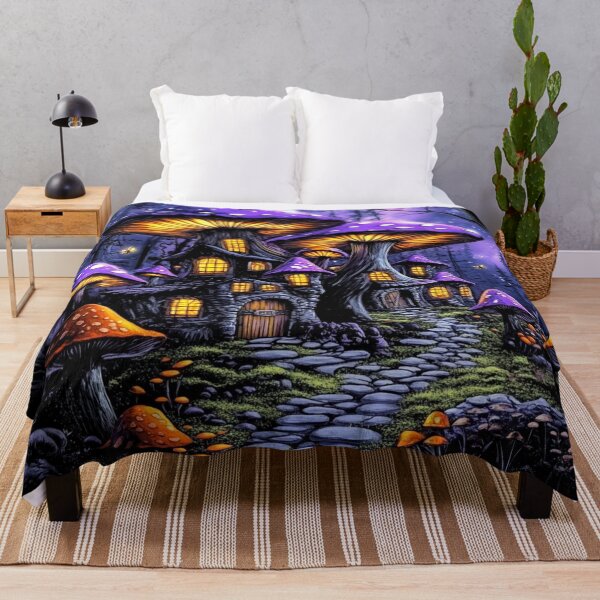 Item preview, Mushroom Village Under the Stars designed and sold by Linda Roisum.
