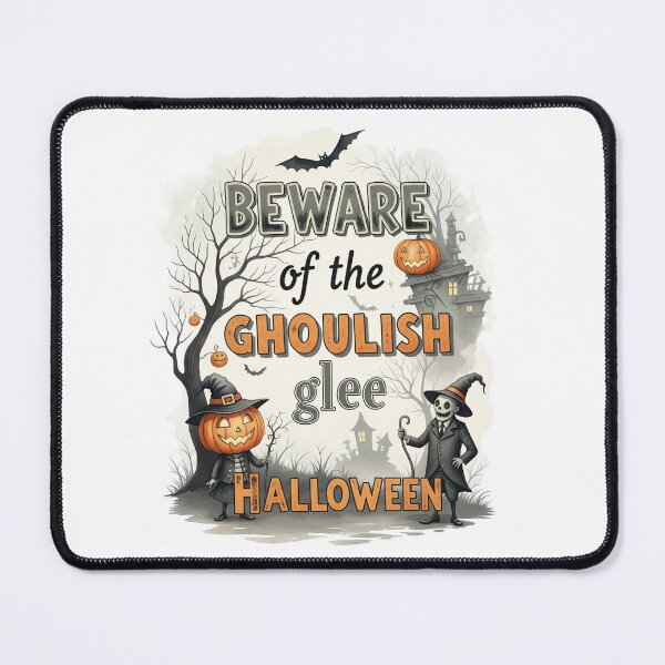 Item preview, Beware of the Ghoulish Glee | Vintage Halloween Quote T-Shirt & Phone Case designed and sold by MinimalArtTees.