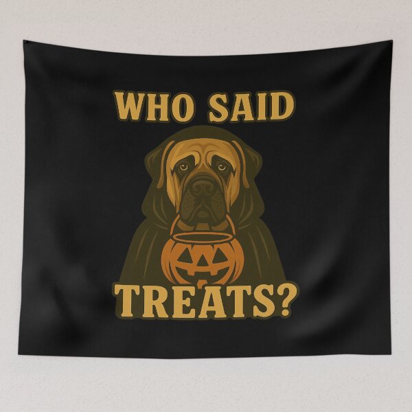 Artikelvorschau, Mastiff Halloween Who Said Treats Kürbis Hexe Kostüm Mama Papa Kinder entworfen und verkauft von FurryHavenPH.