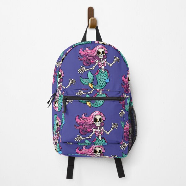 Item preview, The Skeleton Mermaid with pink hair - Creepy Cute - Mermaid Magic designed and sold by Webstudio  2Amigos.