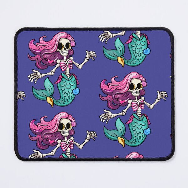 Item preview, The Skeleton Mermaid with pink hair - Creepy Cute - Mermaid Magic designed and sold by Webstudio 2Amigos.