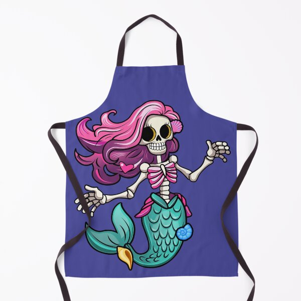 Item preview, The Skeleton Mermaid with pink hair - Creepy Cute - Mermaid Magic designed and sold by Webstudio 2Amigos.