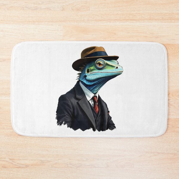 Item preview, A lizard wearing a suit and a gentleman's hat designed and sold by DOG DESIGN.