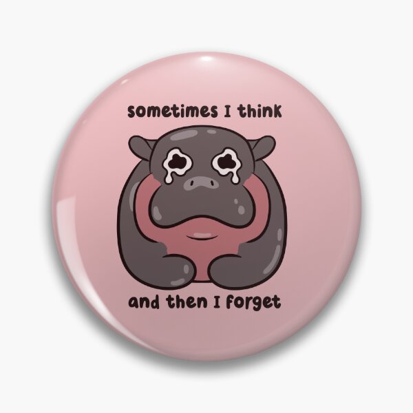 Item preview, sometimes i think but then i forget pygmy hippo  designed and sold by kaybowzie.