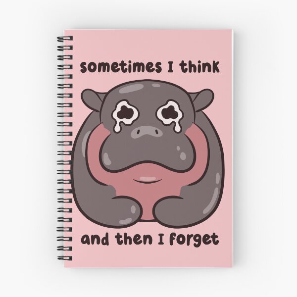 Item preview, sometimes i think but then i forget pygmy hippo  designed and sold by kaybowzie.