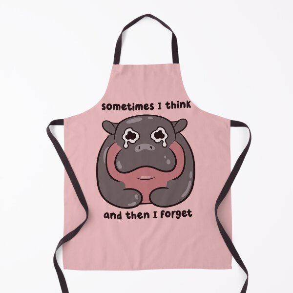 Item preview, sometimes i think but then i forget pygmy hippo  designed and sold by kaybowzie.