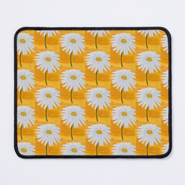 Item preview, Daisy Oil Painting, Oil on canvas, Flower, Nature, yellow, orange, white and green. designed and sold by Layla Hindikka.