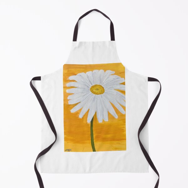 Item preview, Daisy Oil Painting, Oil on canvas, Flower, Nature, yellow, orange, white and green. designed and sold by Layla Hindikka.