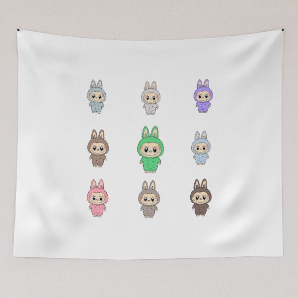Item preview, Labubu-Inspired Character Sticker Pack – Cute Creepy Monsters, Kawaii Horror Art, 9 Separated designed and sold by sahbender.
