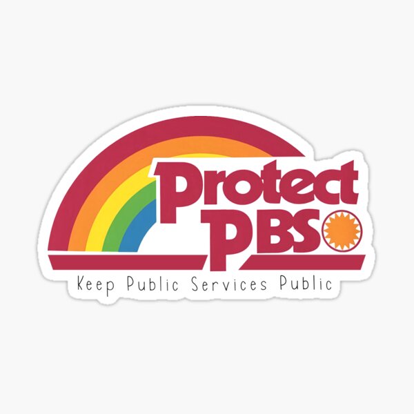Item preview,  Retro Protect PBS Save Public Broadcasting Service Rainbow designed and sold by Mhbrezri.