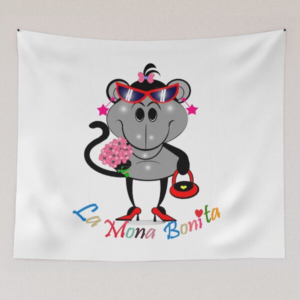 Item preview, The pretty monkey - La mona bonita  designed and sold by Shirley cute art .