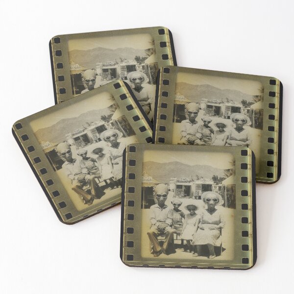 Item preview, Vintage Alien Family Road Trip Snapshot designed and sold by WykroMerch.
