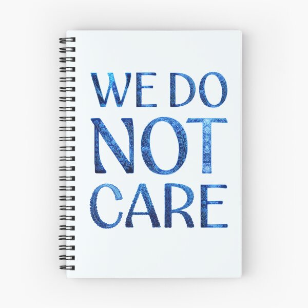 Item preview, We Do Not Care in Blue designed and sold by Zab Butler Design.