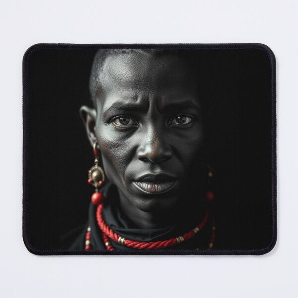 Item preview, Maasai Warrior Portrait – Deep Red & Grayscale Power designed and sold by Rothnaric.