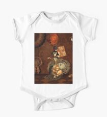 Funny steampunk skeleton, clocks and gears One Piece - Short Sleeve
