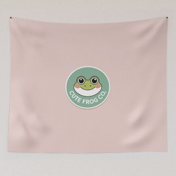 Item preview, Cute Frog Co. – Adorable Kawaii Frog Logo Design designed and sold by Froggy Feelings.