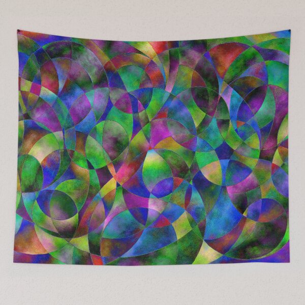 Item preview, Colorful abstract circle pattern designed and sold by Sigtrix.