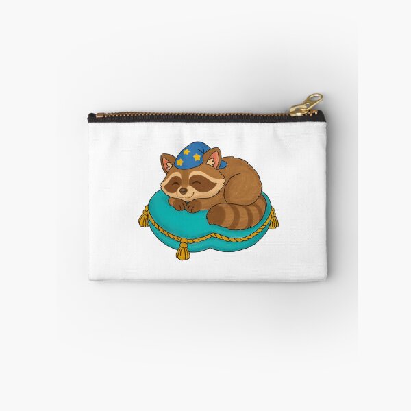 Item preview, Sleeping Raccoon on Pillow designed and sold by PlatwoArtshop.