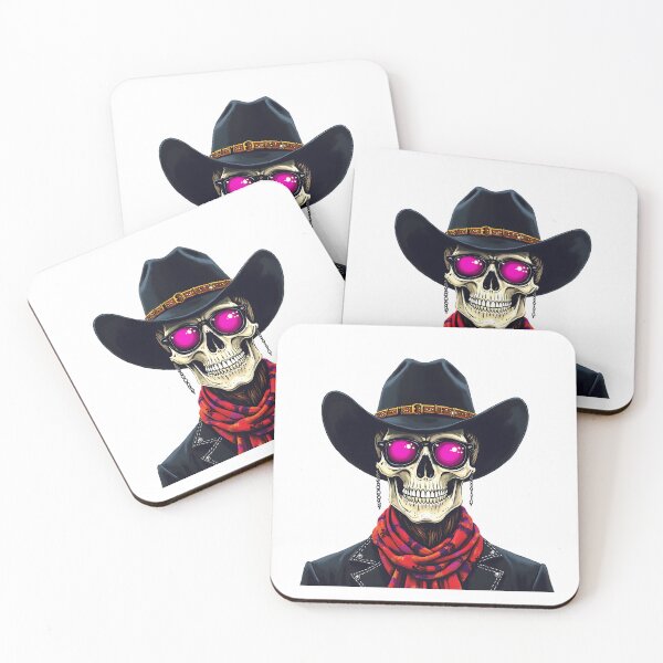 Item preview, Cyberpunk Rock Skull Cowboy Cartoon designed and sold by FunCartoonSpot.