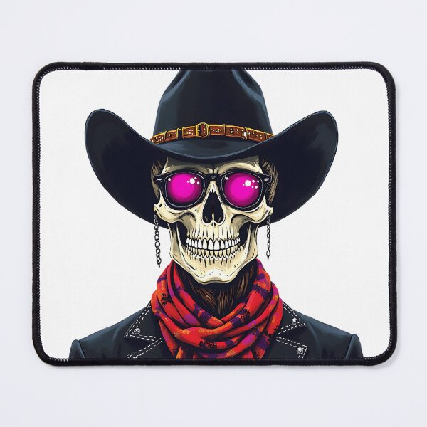 Item preview, Cyberpunk Rock Skull Cowboy Cartoon designed and sold by FunCartoonSpot.
