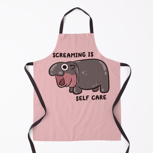 Item preview, screaming is self care pygmy hippo designed and sold by kaybowzie.