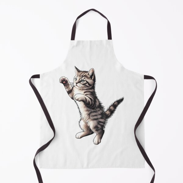 Item preview, Playful Tabby Kitten Standing on Hind Legs designed and sold by PrintBreeze.