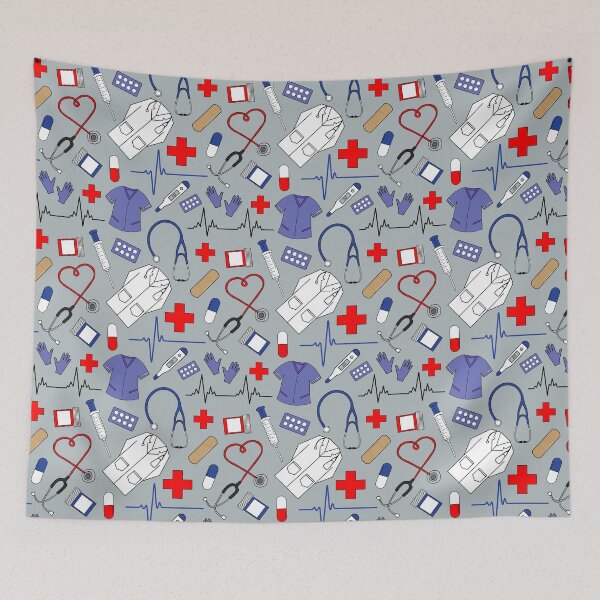 Item preview, Medical Doctor and Nurse Pattern designed and sold by CreativeTwins.