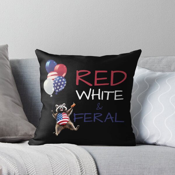 Item preview, Mapache rojo, blanco y salvaje designed and sold by ViViTulip.