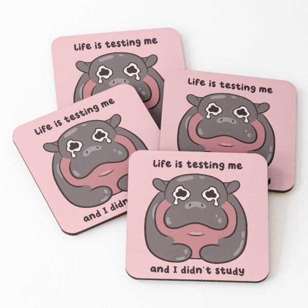 Item preview, life is testing me and i didn't study pygmy hippo  designed and sold by kaybowzie.