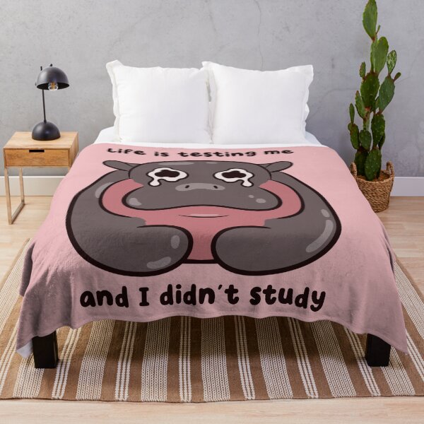 Item preview, life is testing me and i didn't study pygmy hippo designed and sold by kaybowzie.