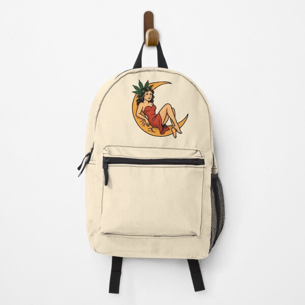 Item preview, Cannabis Moon Babe – Retro Pin-Up Stoner Girl on the Moon designed and sold by Wake and Bake.