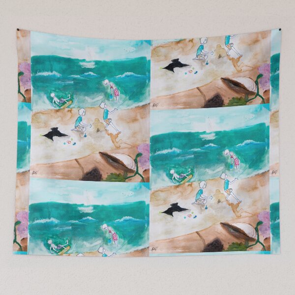 Item preview, Day at the beach designed and sold by PorcelinaArt.