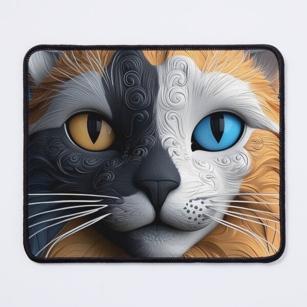 Item preview, Calico Cat with Black, White and Cream - Green and Blue eyes designed and sold by Rum-Raisin.